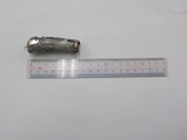 リチウムイオン電池（令和３年３月８日　第１清掃工場内において発火）